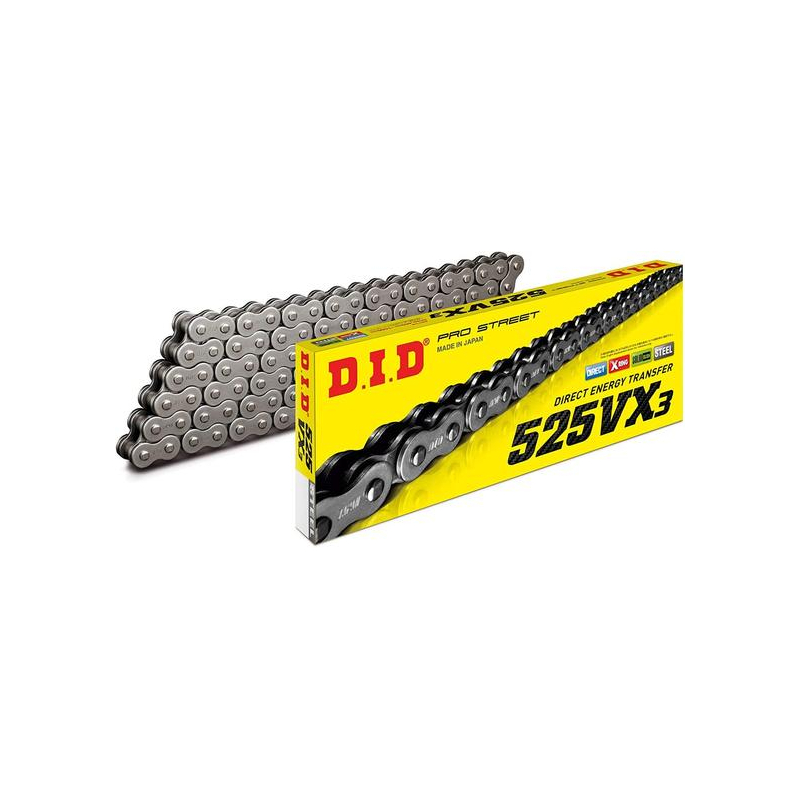 Genuine CHAIN '525-130L' VX3 BLACK RIVET